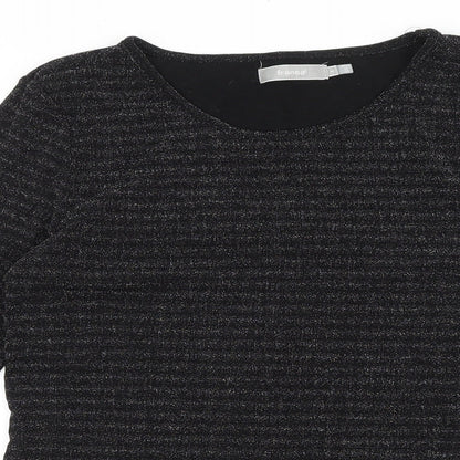 Womens UK Size M Fransa Black Basic T-Shirt