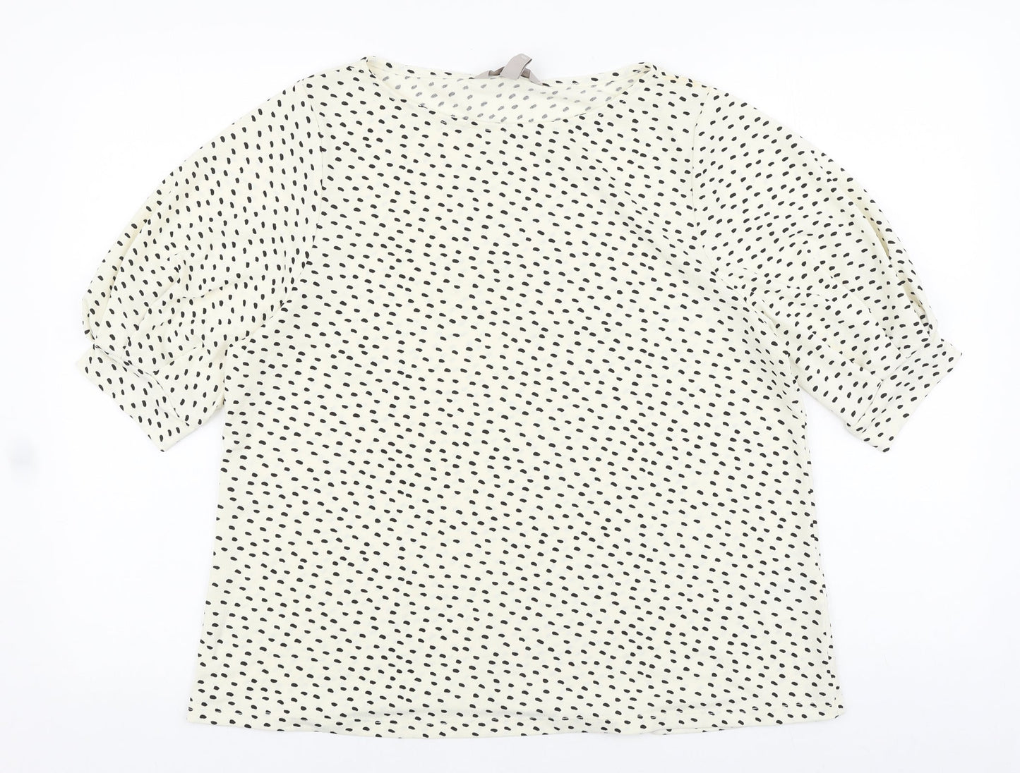 Womens UK Size L H&M Ivory Basic T-Shirt