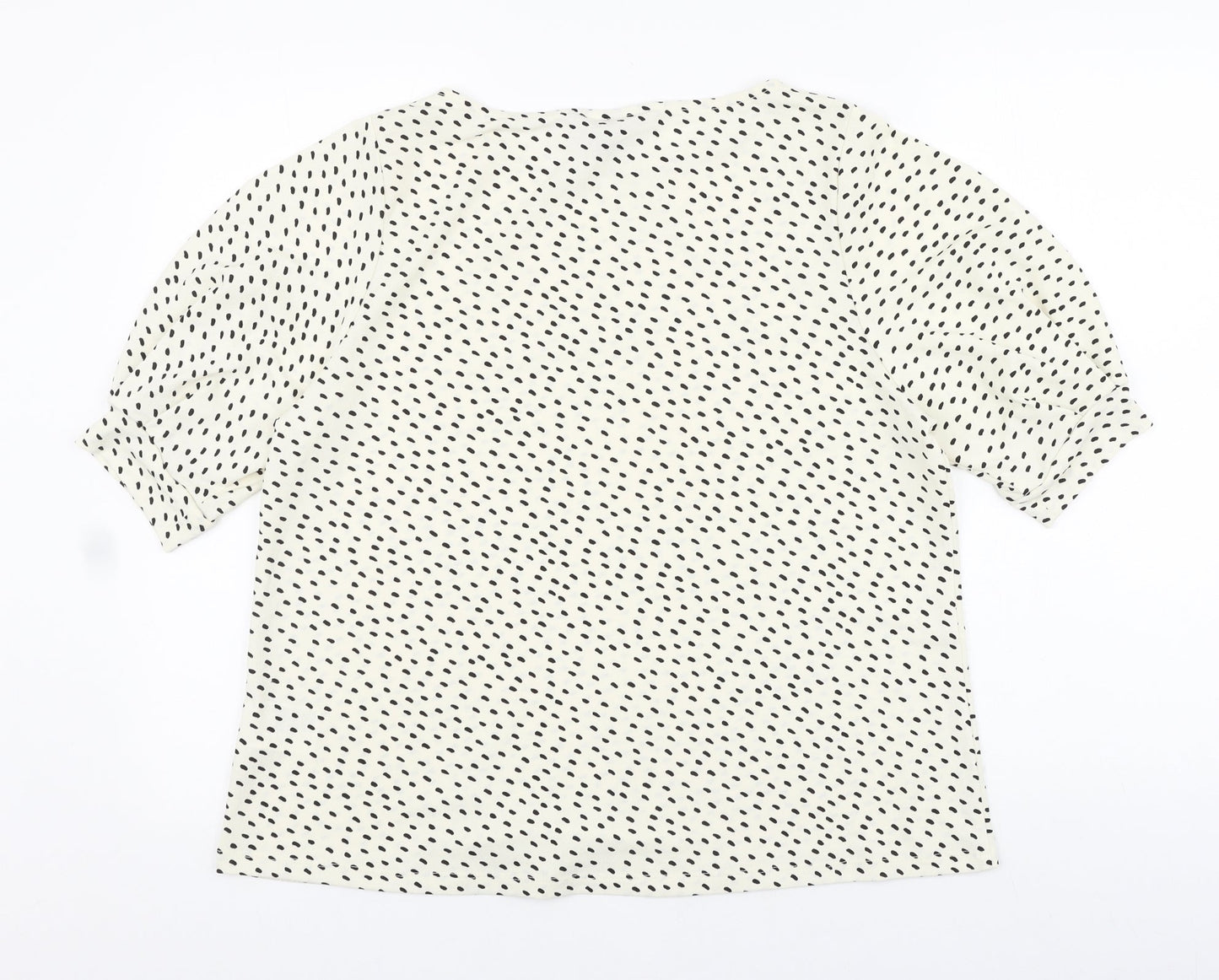 Womens UK Size L H&M Ivory Basic T-Shirt