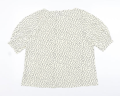 Womens UK Size L H&M Ivory Basic T-Shirt