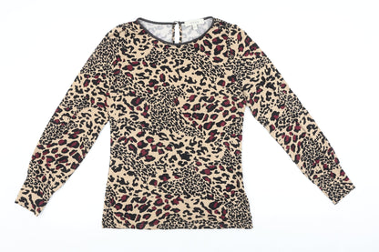 Womens UK Size S Oasis Brown Basic Blouse