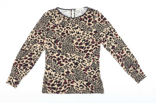 Womens UK Size S Oasis Brown Basic Blouse