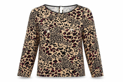 Womens UK Size S Oasis Brown Basic Blouse