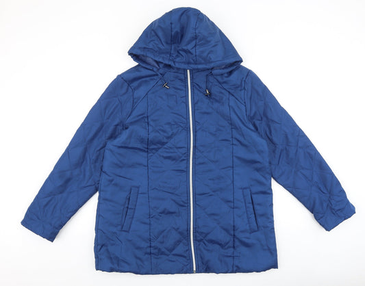 Anna De Lancay Womens Blue Jacket Size M Zip