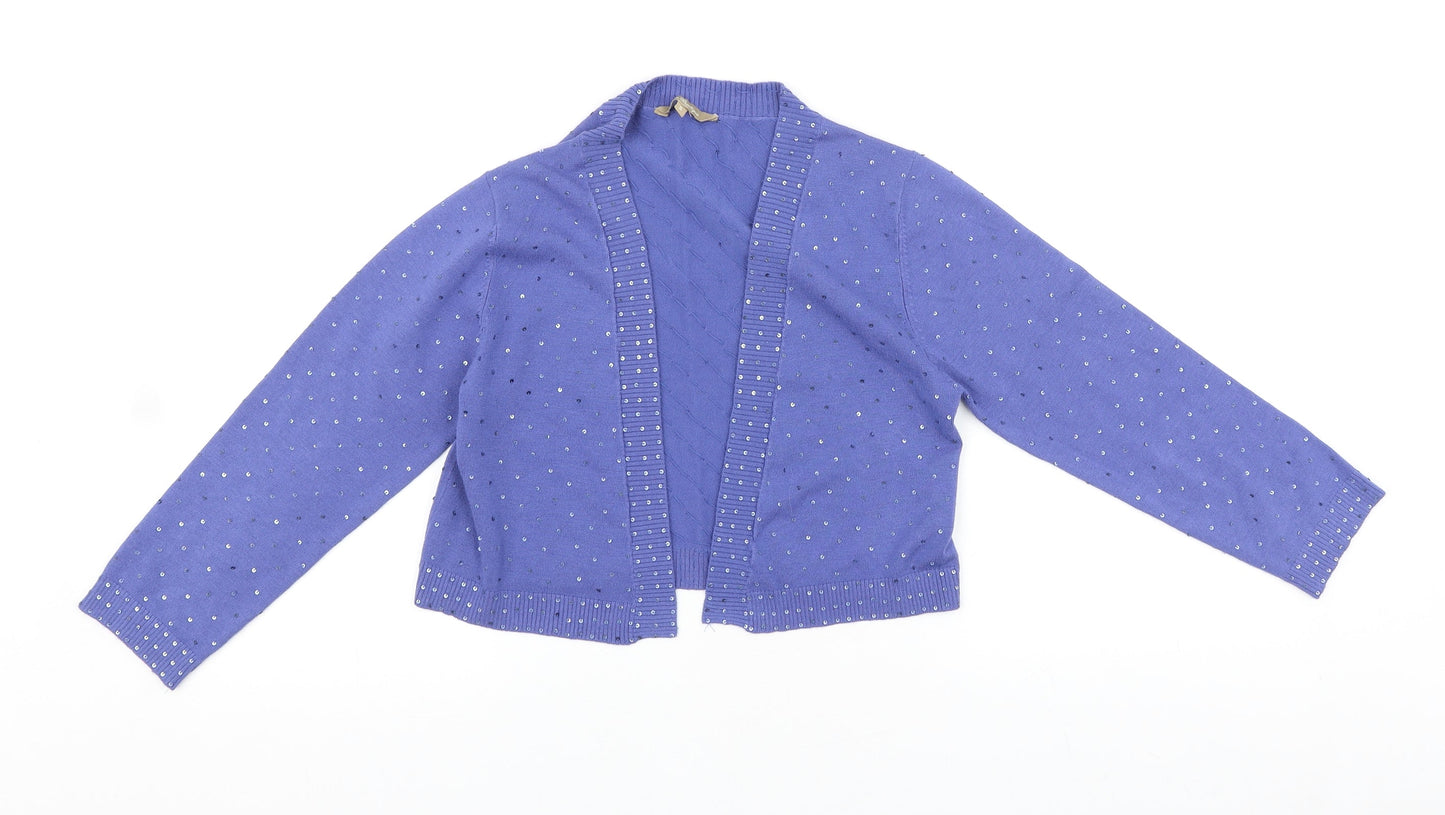 Womens UK Size S M&Co Purple Shrug Jumper