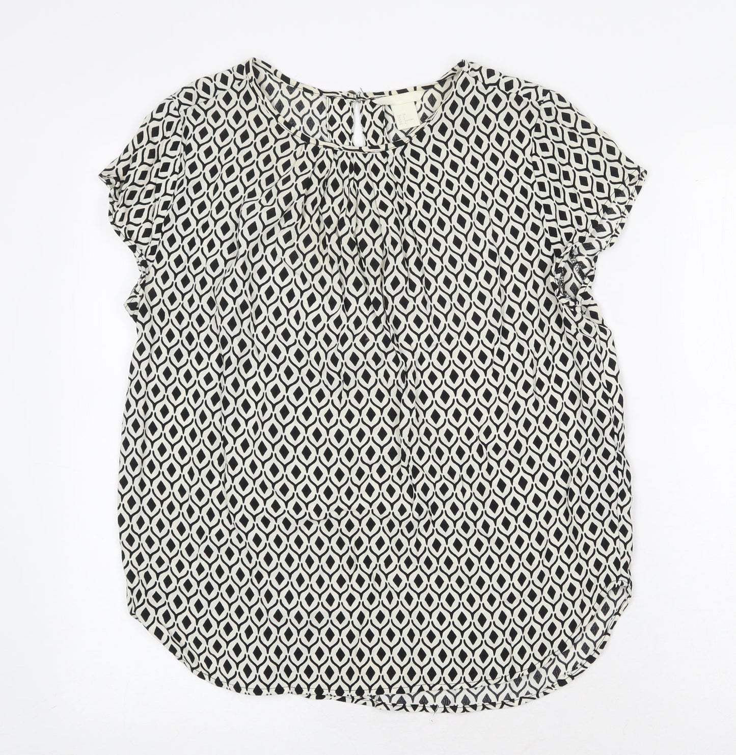 Womens UK Size 8 H&M White Basic Blouse