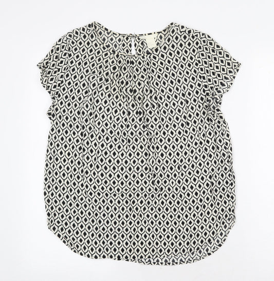 Womens UK Size 8 H&M White Basic Blouse