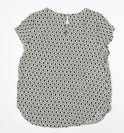 Womens UK Size 8 H&M White Basic Blouse