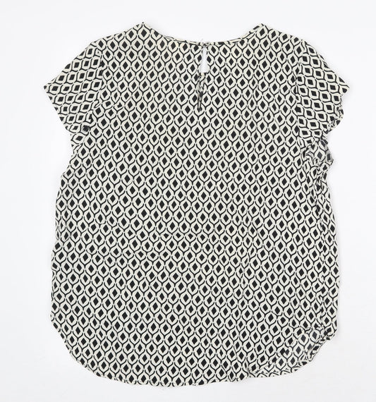 Womens UK Size 8 H&M White Basic Blouse