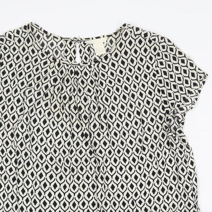 Womens UK Size 8 H&M White Basic Blouse