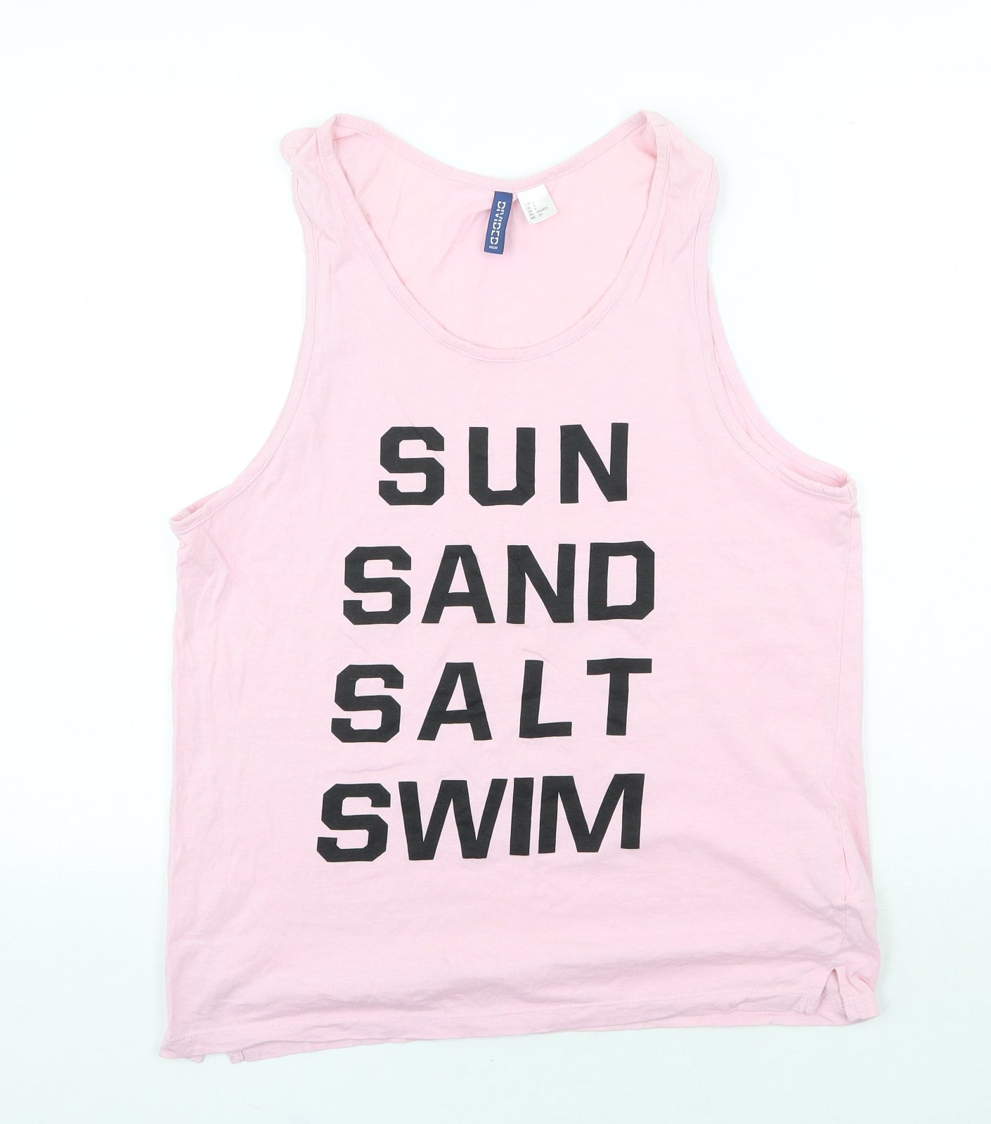 Womens UK Size S H&M Pink Basic Tank