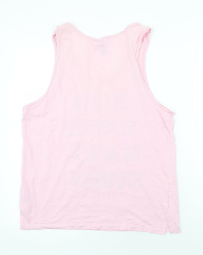 Womens UK Size S H&M Pink Basic Tank
