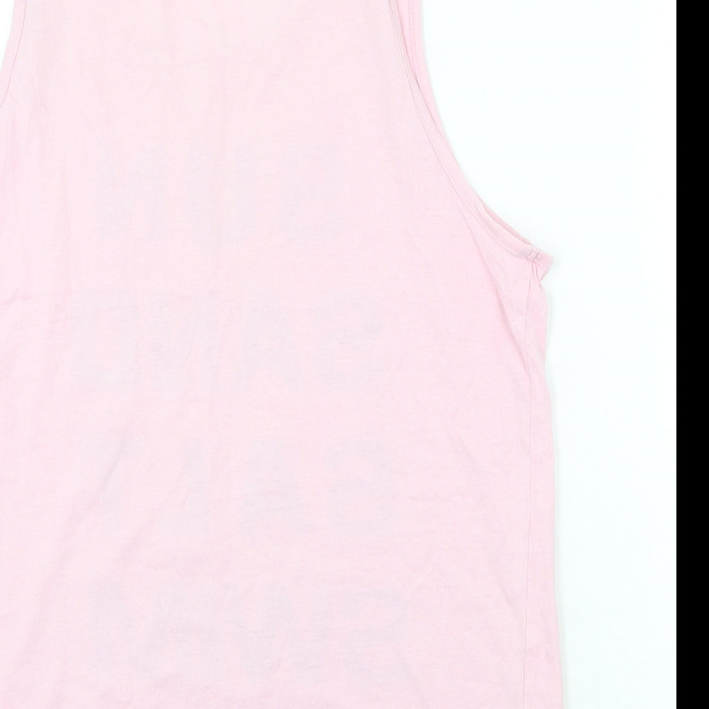 Womens UK Size S H&M Pink Basic Tank