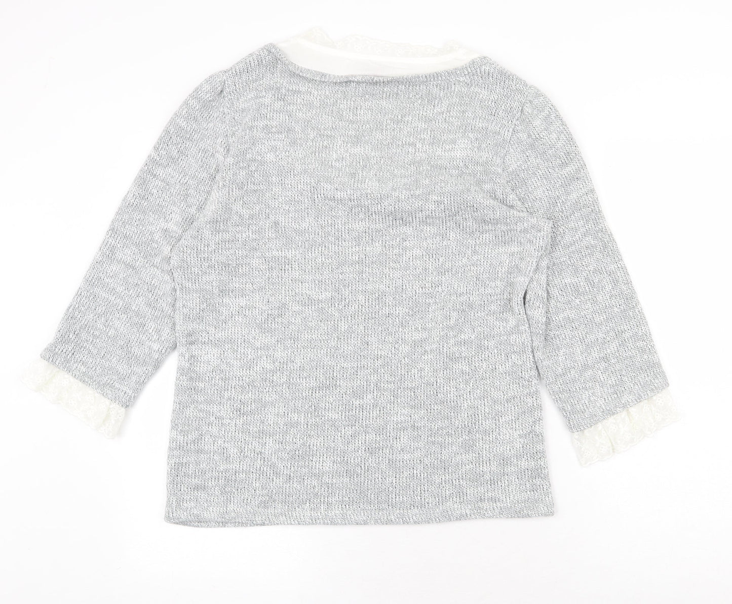 Womens UK Size L Per Una Grey Pullover Jumper