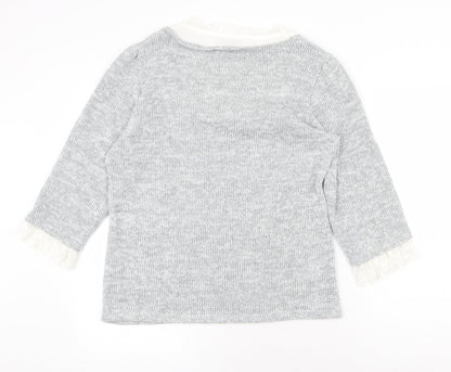 Womens UK Size L Per Una Grey Pullover Jumper