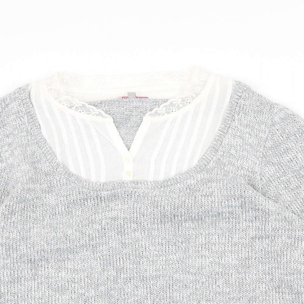 Womens UK Size L Per Una Grey Pullover Jumper