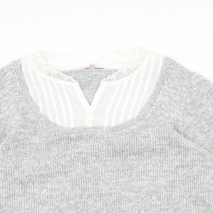 Womens UK Size L Per Una Grey Pullover Jumper