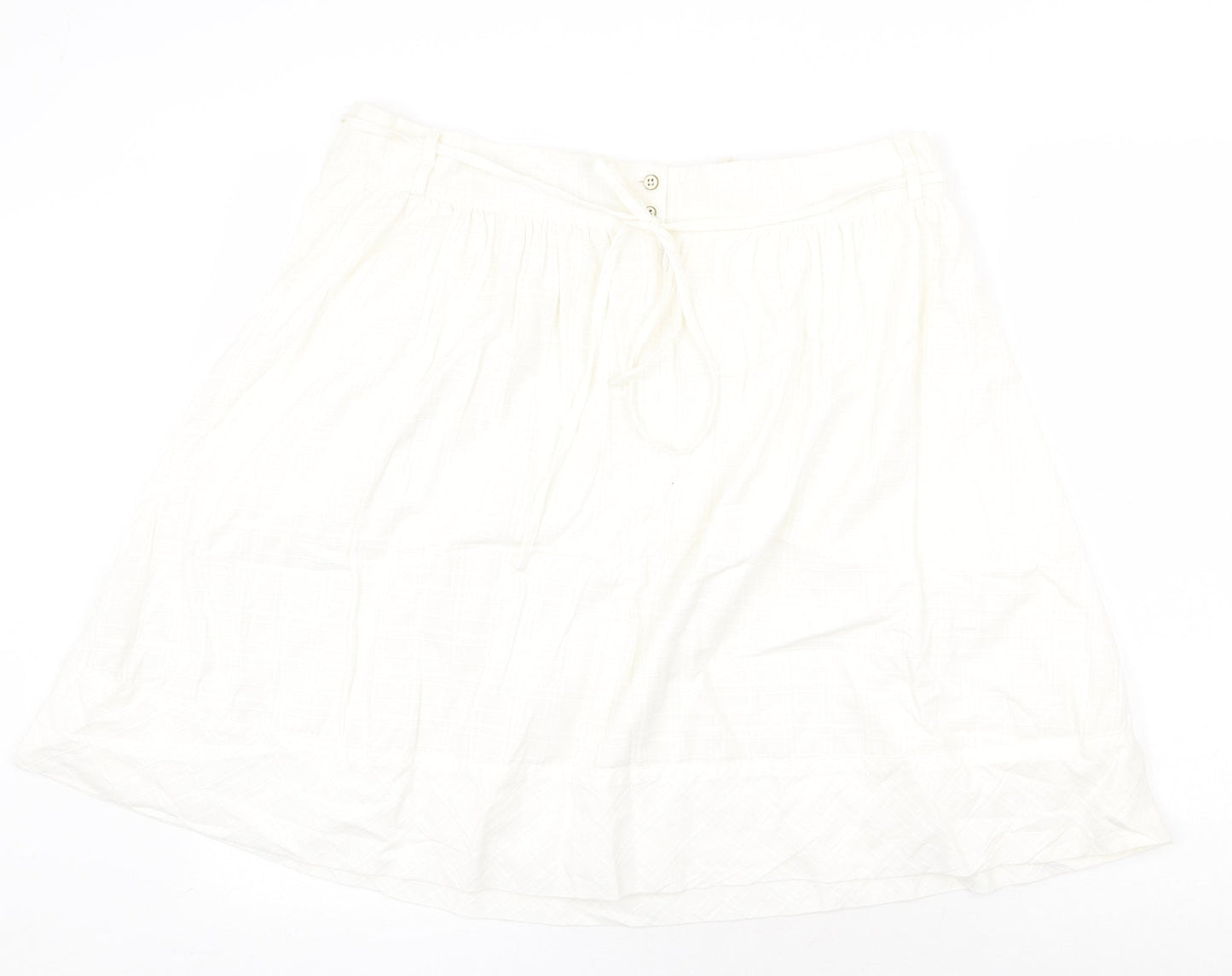 Gap Womens White Polyester Swing Skirt Size 18 Zip