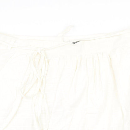 Gap Womens White Polyester Swing Skirt Size 18 Zip