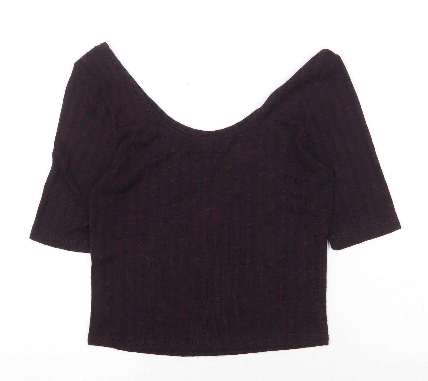 Womens UK Size 10 New Look Red Basic Blouse