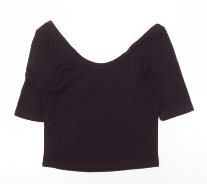 Womens UK Size 10 New Look Red Basic Blouse
