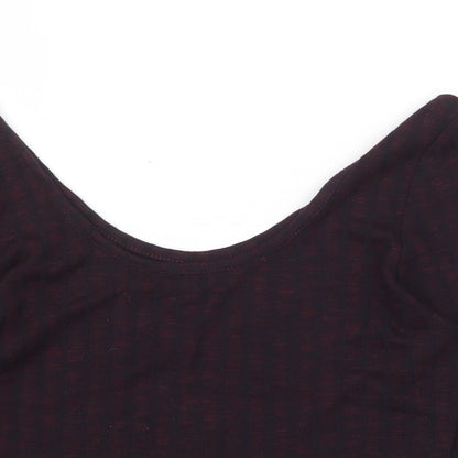 Womens UK Size 10 New Look Red Basic Blouse