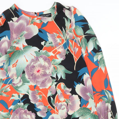 Womens UK Size 10 Dorothy Perkins Multicoloured Basic Blouse