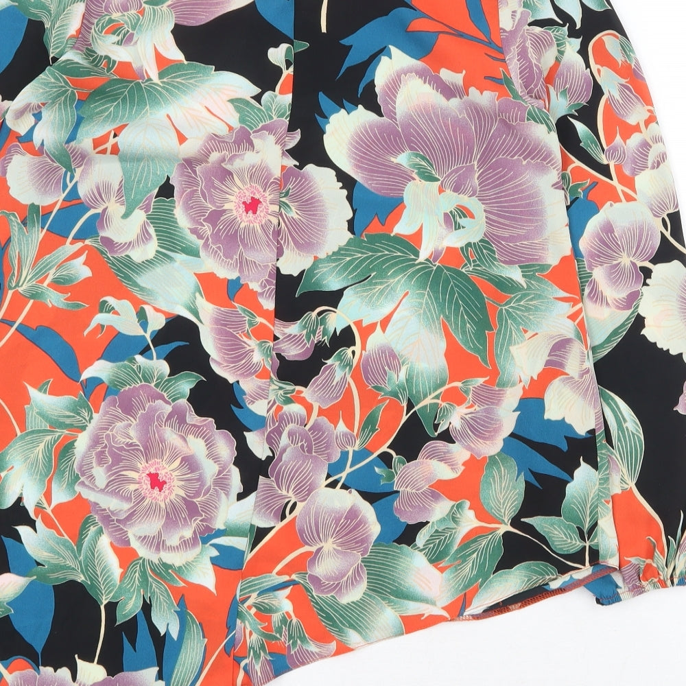Womens UK Size 10 Dorothy Perkins Multicoloured Basic Blouse