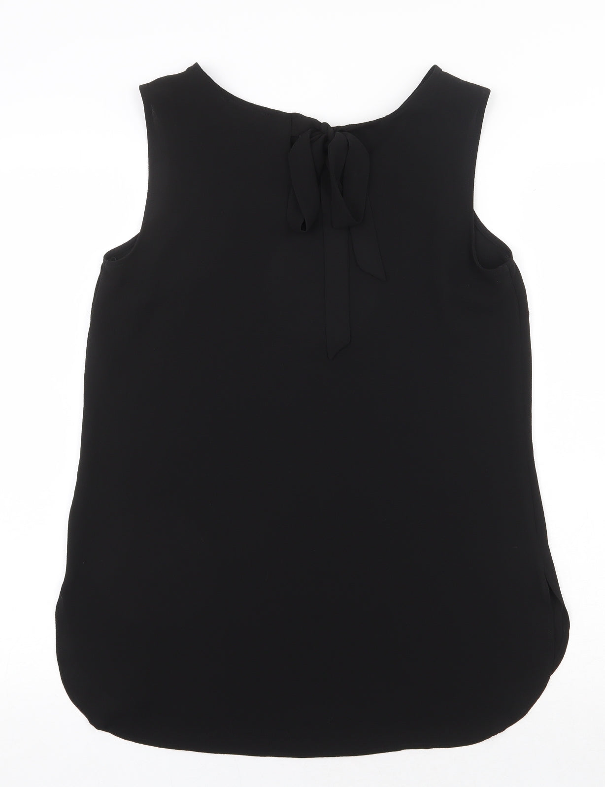 Papaya Womens Black Polyester Basic Tank Size 10 Boat Neck