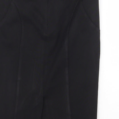 E-vie Womens Black Polyester Straight & Pencil Skirt Size 10 Zip