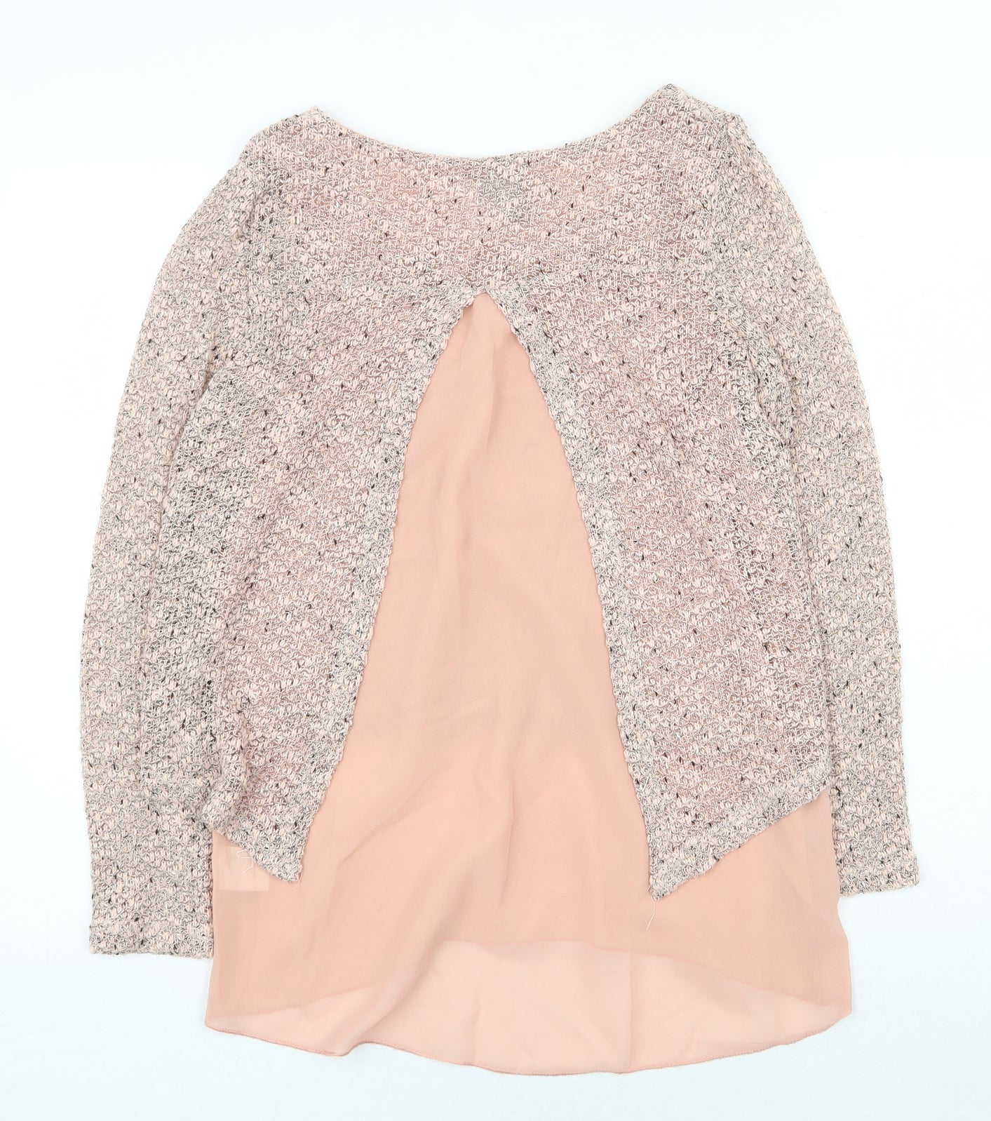 izabel Womens Pink Polyester Basic Blouse Size 10 Boat Neck