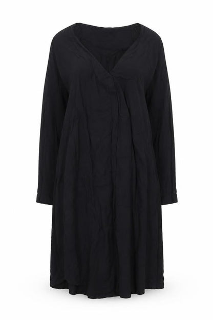 Peacocks Womens Black Viscose A-Line Size 10 V-Neck Pullover