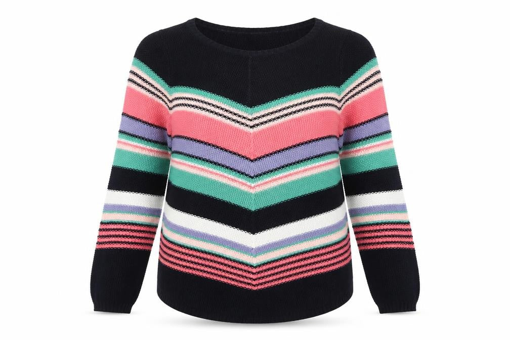 Womens UK Size 14 M&Co Multicoloured Pullover Jumper