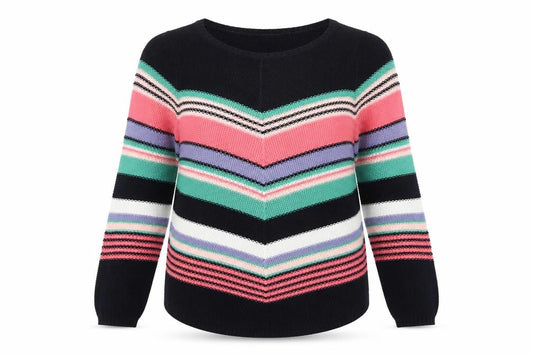 Womens UK Size 14 M&Co Multicoloured Pullover Jumper