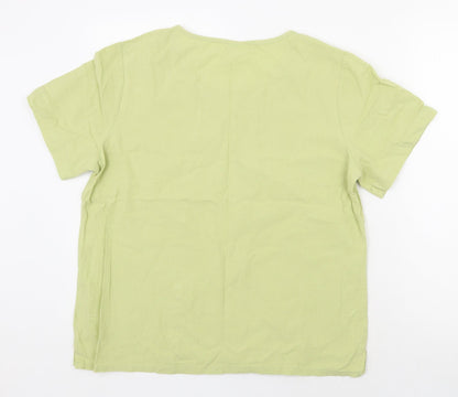 Womens UK Size M Preworn Green Basic Blouse