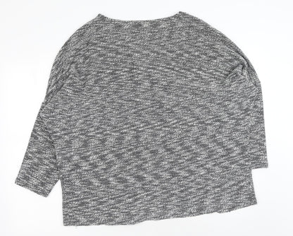 Atmosphere Womens Grey V-Neck Polyester Cardigan Jumper Size M
