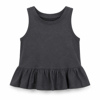 TU Girls Grey Cotton Basic Tank Size 4 Years Scoop Neck Pullover