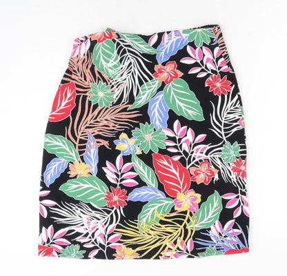 Cynthia Rowley Womens Multicoloured Floral Rayon Wrap Skirt Size M Tie