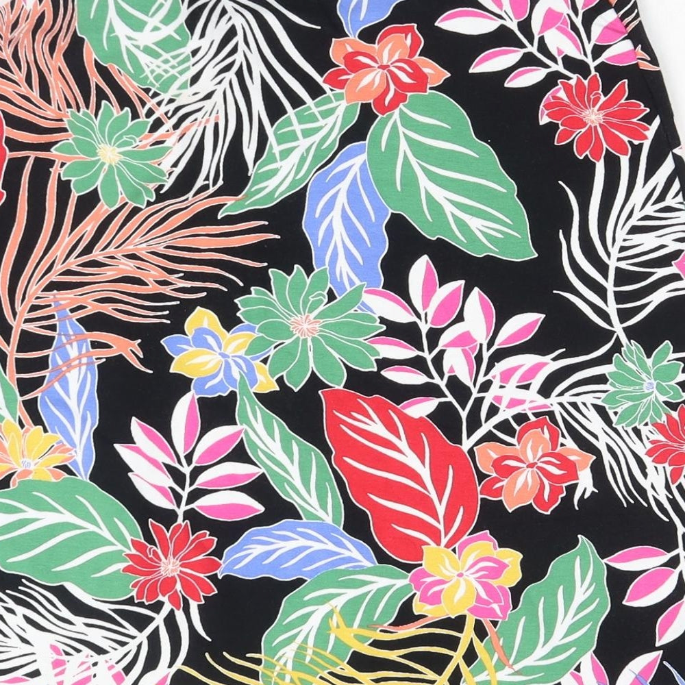 Cynthia Rowley Womens Multicoloured Floral Rayon Wrap Skirt Size M Tie