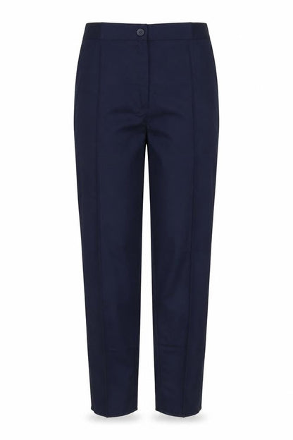 Tulip Womens Blue Cotton Trousers Size 30 in Regular Button
