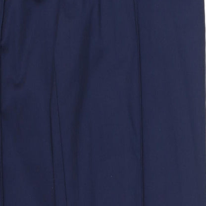 Tulip Womens Blue Cotton Trousers Size 30 in Regular Button