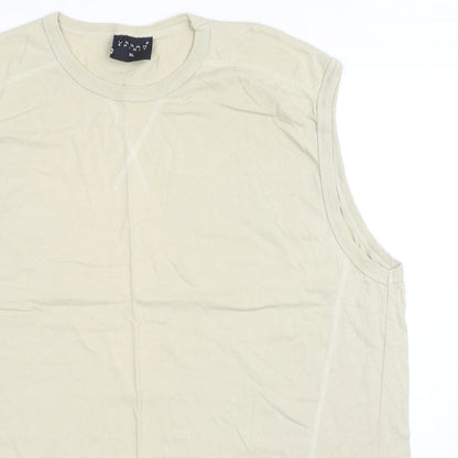 UrbanSpirit Mens Beige Cotton T-Shirt Size XL Round Neck