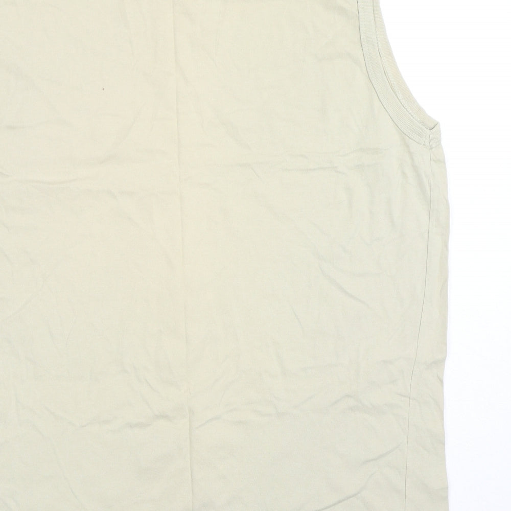 UrbanSpirit Mens Beige Cotton T-Shirt Size XL Round Neck