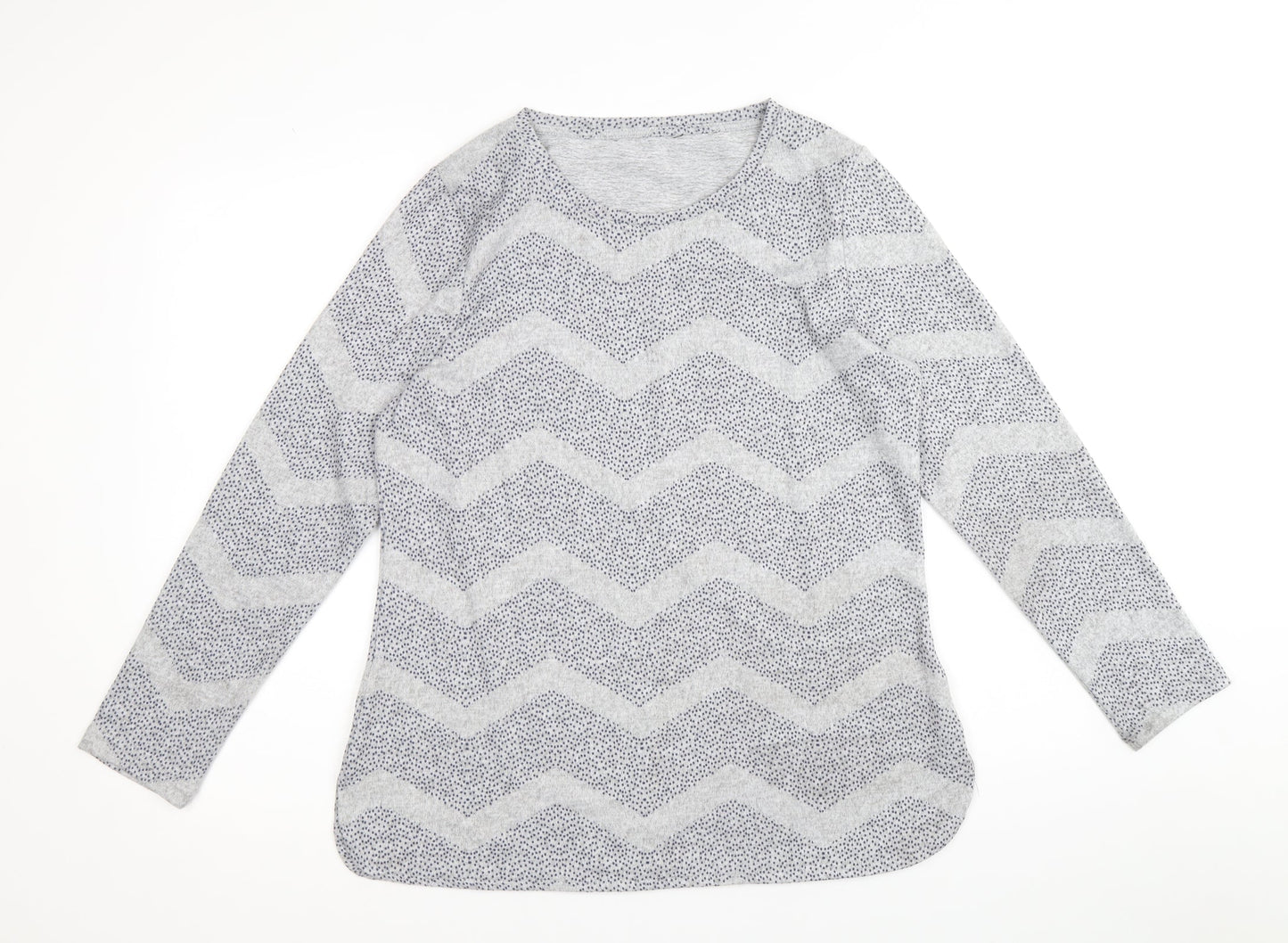 Womens UK Size 12 Preworn Grey Pullover Jumper