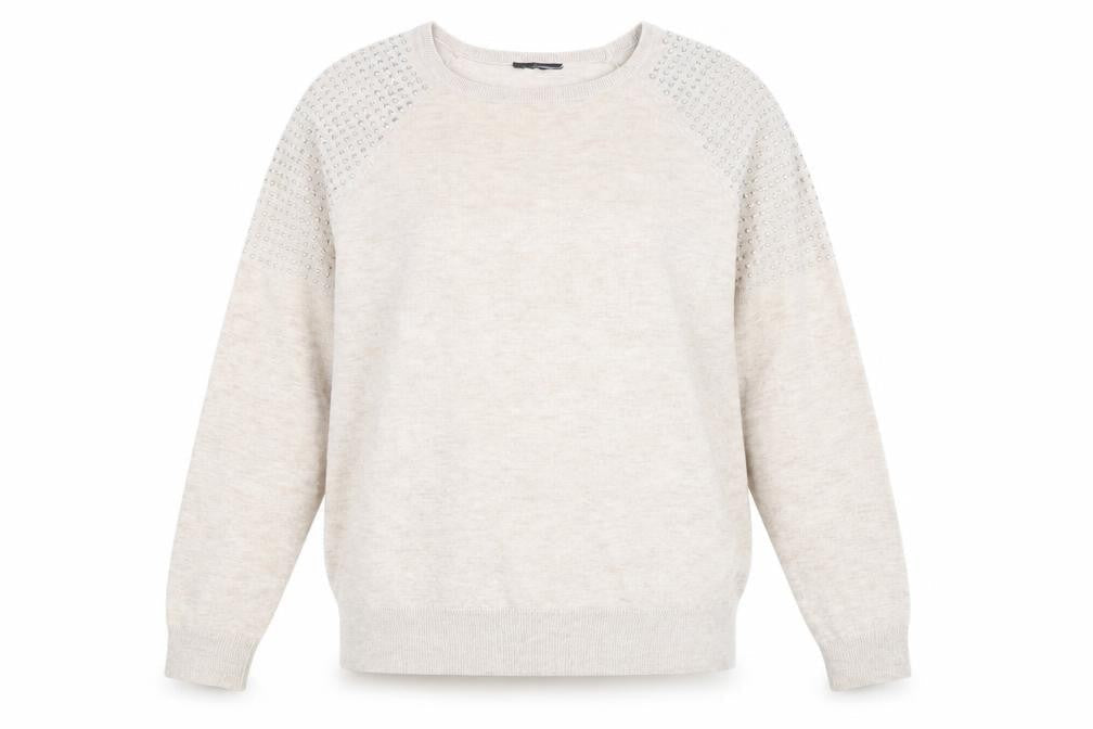 Womens UK Size 12 Preworn Beige Pullover Jumper