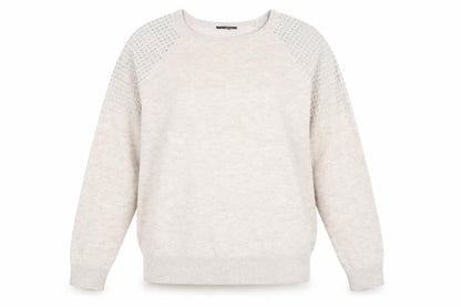 Womens UK Size 12 Preworn Beige Pullover Jumper
