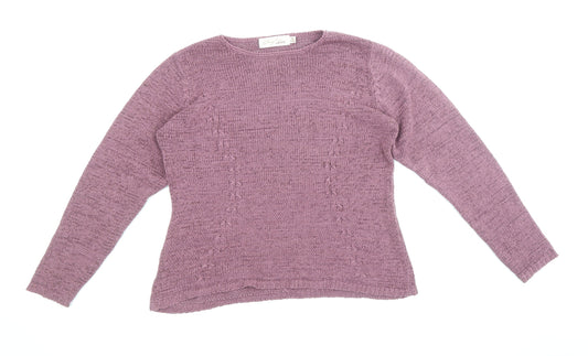 Womens UK Size M EWM Purple Pullover Jumper