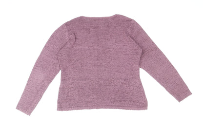 Womens UK Size M EWM Purple Pullover Jumper