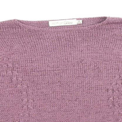 Womens UK Size M EWM Purple Pullover Jumper