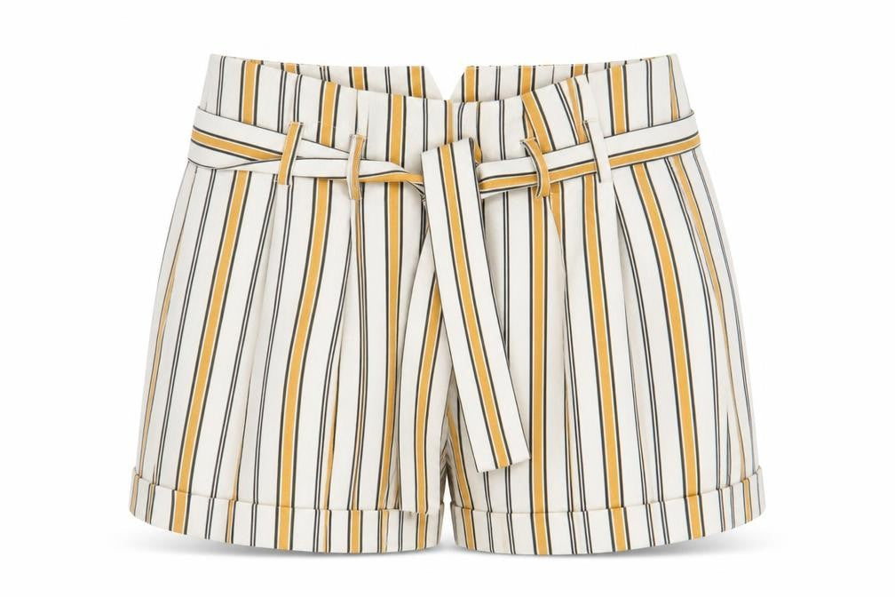 Select Womens Multicoloured Striped Polyester Sailor Shorts Size 6 Regular Zip